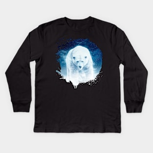 Polar Bear Animal Wildlife Nature Adventure Winter Cold Arctic Kids Long Sleeve T-Shirt